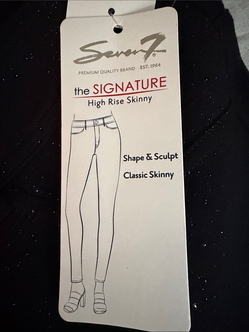 Seven7 High Rise Skinny Jeans - Black